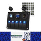 5 Gang Blue LED Rocker Switch Panel with 2.4A Dual USB Port Voltmeter 12V Outlet
