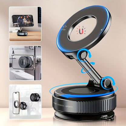 360° Rotating Magnetic Car Phone Holder Foldable & Retractable Cell Phone Stand