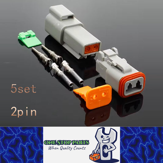 5 Sets 2 Pin Deutsch DT Connectors 2 Way Waterproof Male and Female Plugs