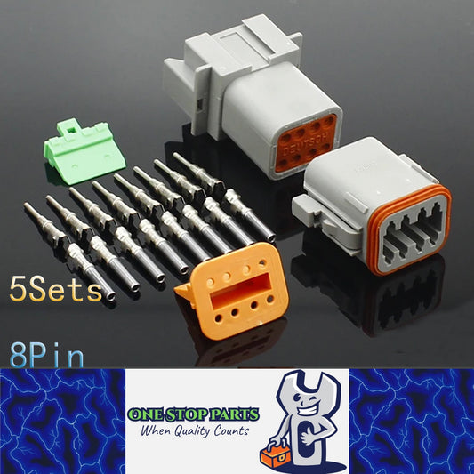5 Sets 8 Pin Deutsch DT Connectors 8 Way Waterproof Male and Female Plugs