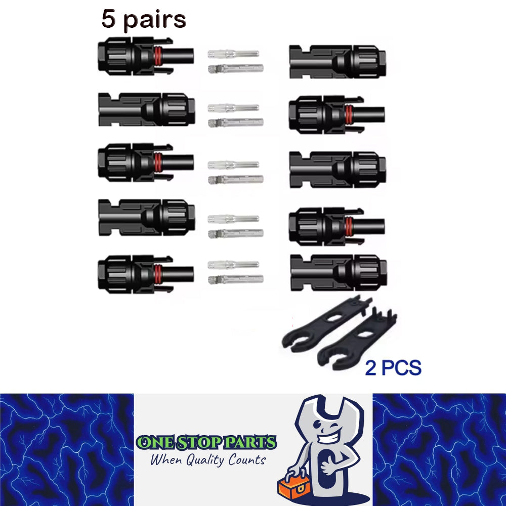 5 Pairs Solar Connectors 1000V 30A Solar Panel Branch MC4 PV Connectors
