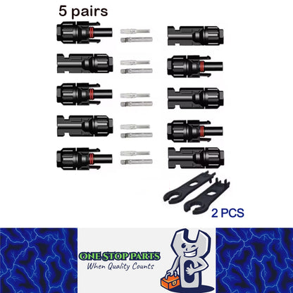5 Pairs Solar Connectors 1000V 30A Solar Panel Branch MC4 PV Connectors