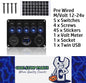 Pre Wired 5 Gang Switch Panel Usb Volt Meter Socket For Car Truck Marine (Blue)