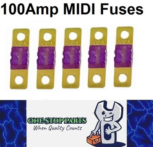 5 x 100A MIDI Fuses ANS 100 Amp Fuses 41mm x 12mm 4wd Caravan Truck Fuses 5pcs