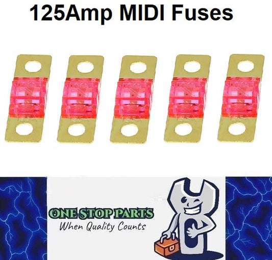 5 x 125A MIDI Fuses ANS 125 Amp Fuses 41mm x 12mm 4wd Caravan Truck Fuses 5pcs