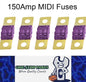 5 x 150A MIDI Fuses ANS 150 Amp Fuses 41mm x 12mm 4wd Caravan Truck Fuses 5pcs