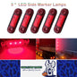5 x Red LED Side Marker Lamps 12V/24V Multivolt LED Side Marker Lights (5pcs)