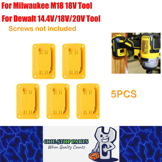5 x Drill Tools Holder Hanger for Dewalt 20V 12V & Milwaukee M18 18V Power Tools