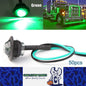 50 x Green Round LED Side Marker Lamps 1.91CM 3LED 12V LED Marker Signal Lights