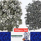 50 Sets Car Metal Screw Tapping Fastener U Clips Anti-Rust U Clamps with Screws