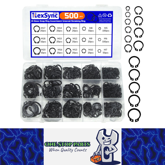500pcs C Clips Internal Circlip Snap Ring Steel Shaft Retainig for Axles Shafts
