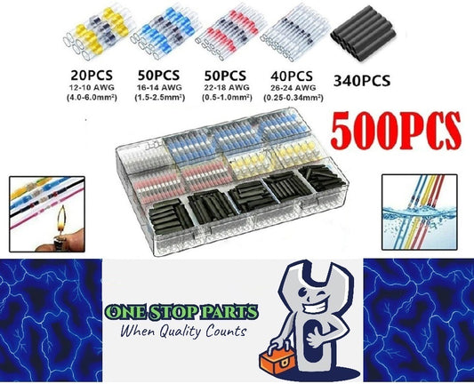 500pcs Mixed Waterproof Heat shrink Wire Connector Solder Insulated Joiners