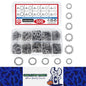 500pcs Serrated Lock Washer Set M3–M8 Stainless Steel Internal/External Kit