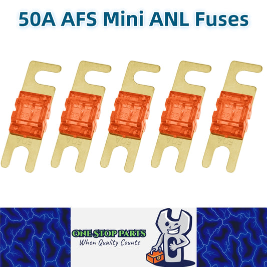 5 x 50A AFS Mini ANL Fuses 32V 50 Amp fuses Car Truck Boat Stereo Audio Fuses