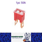 1 x 50Amp Red Large Male Slow Blow Fuse Block 15mmx22mmx43mm High 50A Fuse 1pc