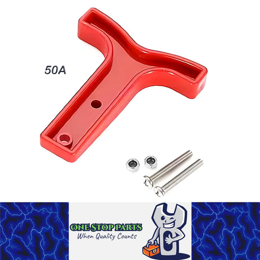 5 x Red T-Shaped Handles for 50A Red Anderson Style Plugs Connectors