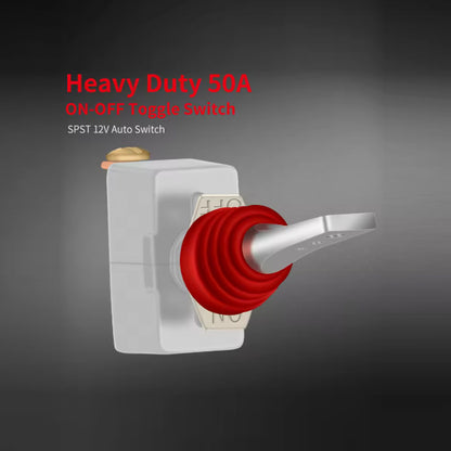 1 x Waterproof Toggle Switch 50 Amp 12V Heavy Duty Aluminum ON/OFF with Cover