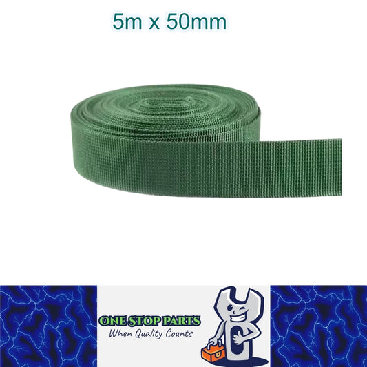 5m x 50mm GrassGreen Nylon Webbing Strap Safety Belt Knapsack Bag Leash DIY