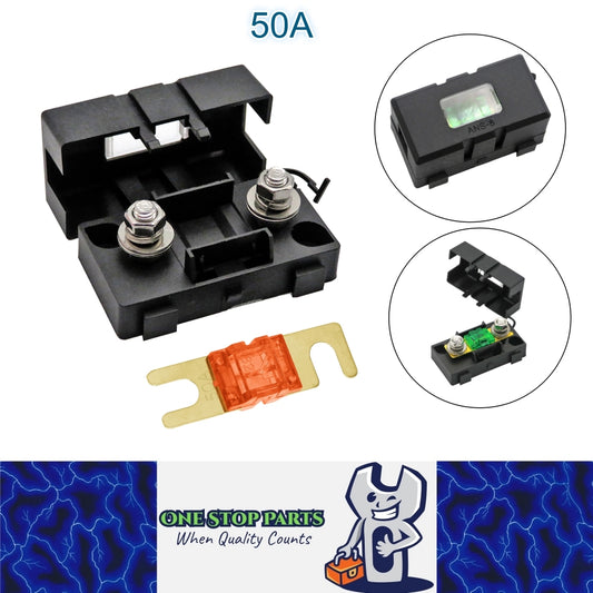 AFS Mini ANL Inline Fuse Holder with Bolt On 50Amp Fuse Supplied 50A fuse holder