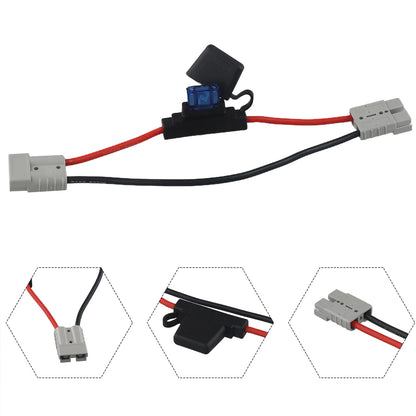 50Amp Anderson Plug to Anderson Plug with Inline Fuse 30cm Long Adaptor