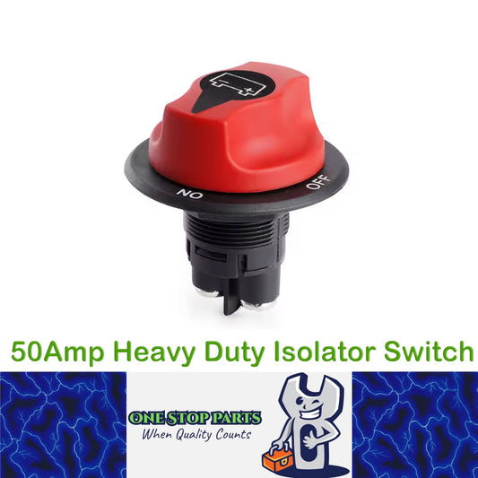 12V-24V 50Amp Heavy Duty Isolator Switch 35mm for Cars Boats 4wd 50 Amp