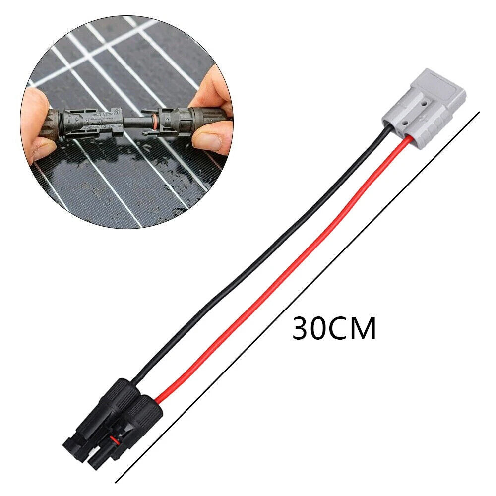 30cm 50A Anderson Plug To Solar Panel Cable Y Adaptor Connector Splitter Cable
