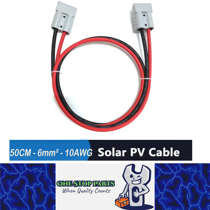 1 x 50Amp Anderson Plug With 50cm 10AWG 6mm² Cable 50A Anderson Connector Cable