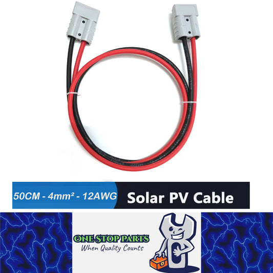 1 x 50Amp Anderson Plug With 50cm 12AWG 4mm² Cable 50A Anderson Connector Cable