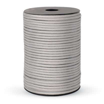 50m Silver / Grey 550lb Military 9 core Paracord Rope 4mm Outdoor Camping Rope