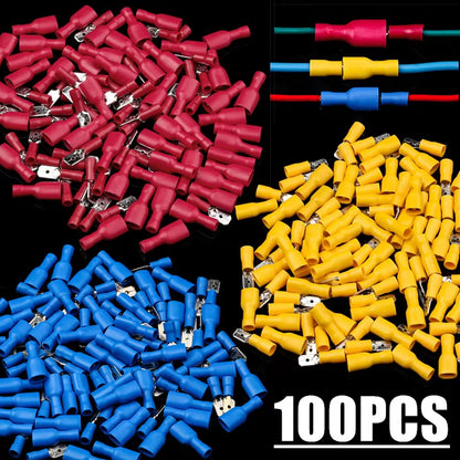 50 Pairs Mix Insulated Male Female Spade Bullet Crimp Terminals Connectors