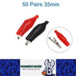50 Pairs Alligator Clips Clamps 35mm Crocodile Alligator Jumper Test clips