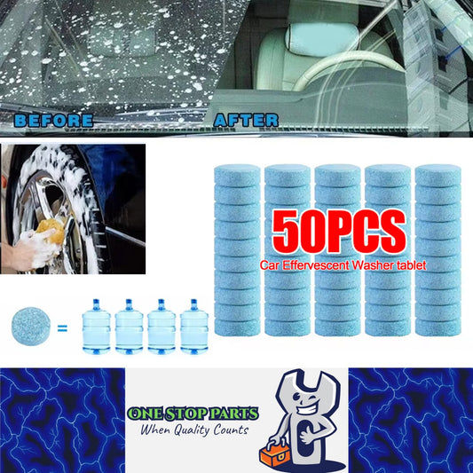 50 x Car Windscreen Cleaner Effervescent Tablets Car Wiper Glass Washer Tablets