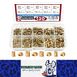 520pcs Brass Threaded Inserts Kit M2 M2.5 M3 Knurled Heat-Set Nuts for 3D Print