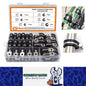 52pcs Assorted P Cable Clamps Assortment Kit, 304 Stainless Steel Rubber Cushion