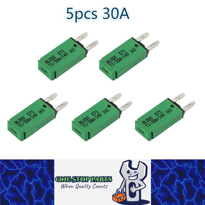 5 x 30Amp Mini Blade Fuse Circuit Breaker Auto Reset Circuit Breaker 30A (5pcs)