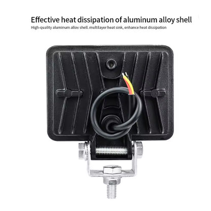 2 x 54W LED Work Light 102x76mm 12-24V 6000K Spot Flood Beam Combo Work Light