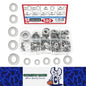 580pcs 304 Stainless Steel Flat Washer Kit M2–M12 9 Size for Home Car Repair DIY