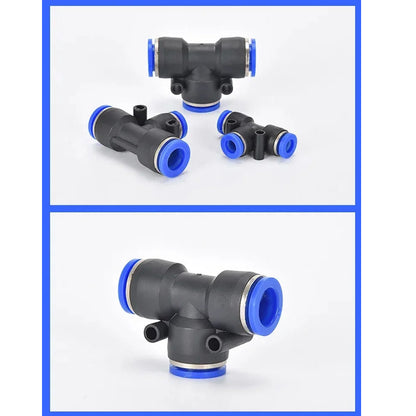 58pcs 8mm Air Pneumatic Connectors Fittings Kit with PU/PG/PE/PY/PV PP Plugs