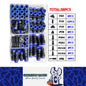 58pcs 8mm Air Pneumatic Connectors Fittings Kit with PU/PG/PE/PY/PV PP Plugs