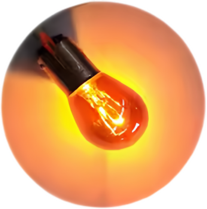 10 x Amber BAY15D 12V 1157 P21/5W Chrome Coated Twin Filament Incandescent Globe