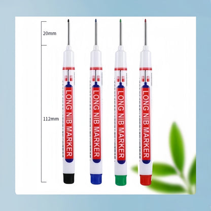 8pcs Mix 20mm Deep Hole Marker Pens 2xBlue/Green/Red/Black Long Tip Nib Markers