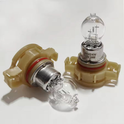 2 x PSX24W 2504 Fog Light Globes 4300K Clear Halogen Globes for Fog Lights DRL