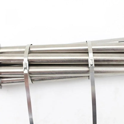 60 x 300mm Metal Self Locking Reusable Cable Ties Heavy Duty Zip Ties (60pcs)