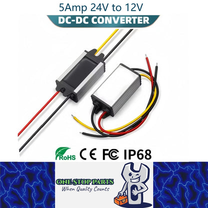 5Amp 24v to 12v Reducer Step Down 24v - 12v Converter Ideal for 12v Requirements