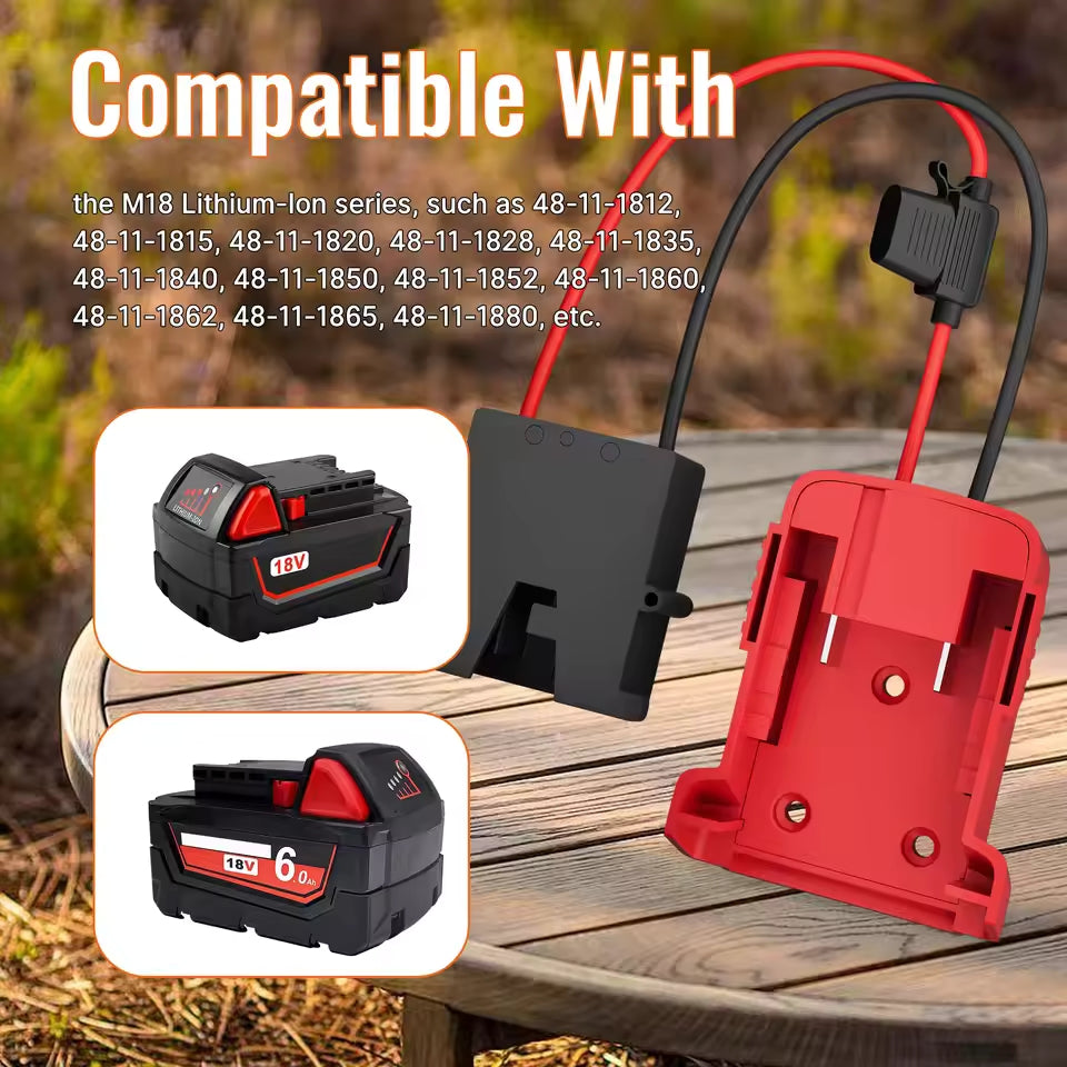 1 x Power Wheel Battery Adapter for Milwaukee M18 Battery Converter 18V Adapter