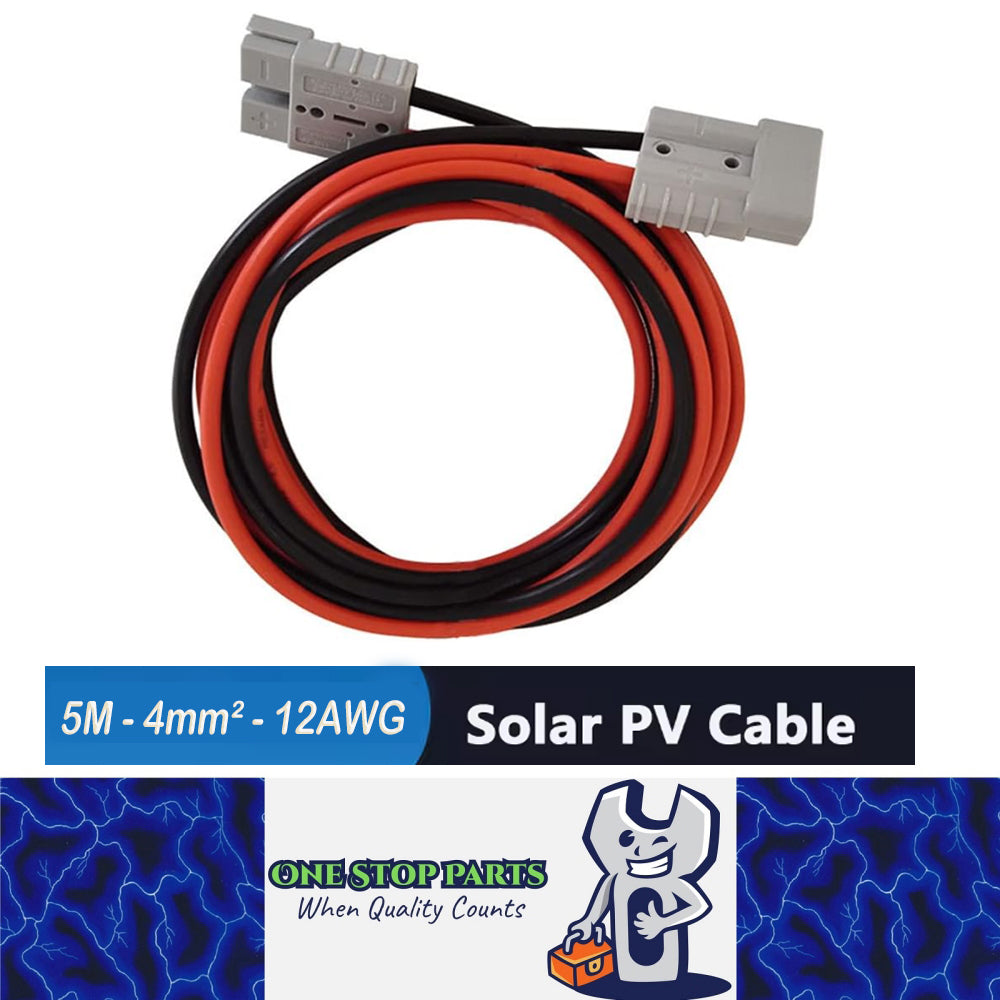 1 x 50Amp Anderson Plug With 5M 12AWG 4mm² Cable 50A Anderson Connector Cable