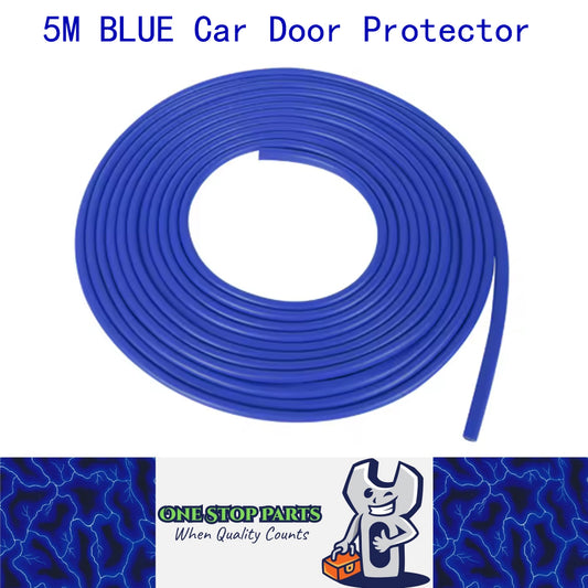 5M Blue Car Door Protector Anti Collision Strip U Shape Car Door Edge Protector