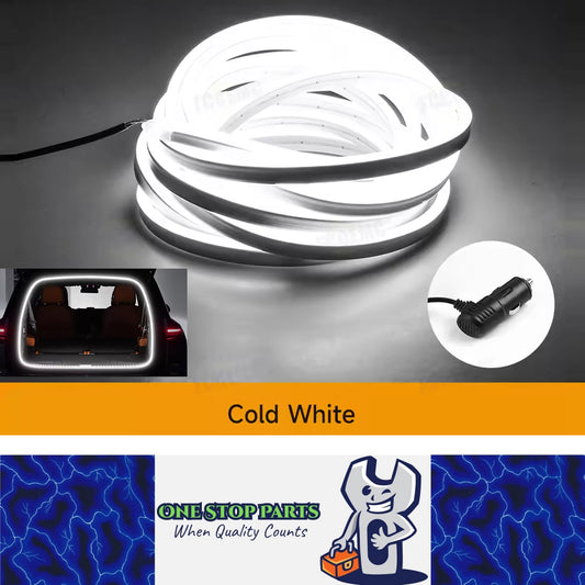 5M Cold White LED Car Trunk Light Flexible LED Strip Light Magnetic Induction
