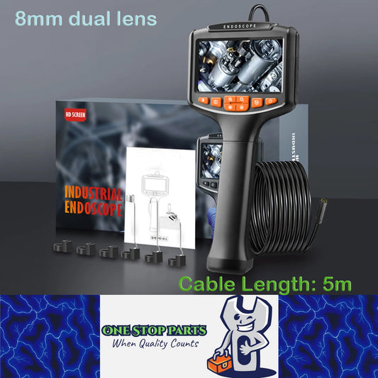5m Dual Lens Endoscope Inspection Camera IP67 HD1080P with 4.3" IPS Screen