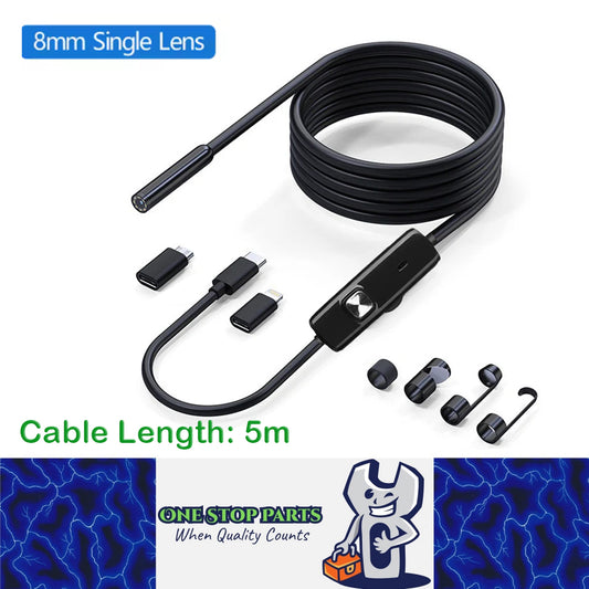5m HD1920P Mini Endoscope Inspection Camera IP67 Android iPhone Inspection Cam